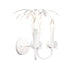 Worlds Away - Palm Spray Two Arm Tole Wall Sconce In Matte White Powder Coat - RESEDA WH - GreatFurnitureDeal