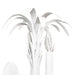 Worlds Away - Palm Spray Two Arm Tole Wall Sconce In Matte White Powder Coat - RESEDA WH - GreatFurnitureDeal