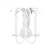 Worlds Away - Palm Spray Two Arm Tole Wall Sconce In Matte White Powder Coat - RESEDA WH - GreatFurnitureDeal