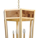Worlds Away - Reynolds 5-Light Hexagon Pendant With Gold Metal Frame and Inset Burl Wood - REYNOLDS G - GreatFurnitureDeal