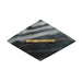 Worlds Away - Large Diamond Shaped Brass Box With Black Marble Top And Brass Bamboo Handle - RHOMA LG - GreatFurnitureDeal