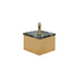 Worlds Away - Small Diamond Shaped Brass Box With Black Marble Top And Brass Bamboo Handle - RHOMA SM - GreatFurnitureDeal