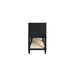 Worlds Away - Four Drawer Console With Open Cane Shelf In Black Oak - RICHMOND BO - GreatFurnitureDeal