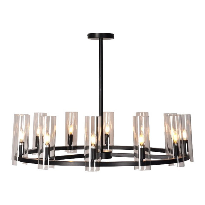 GJ Styles - Randor Chandelier in Matte Black - RL101 - GreatFurnitureDeal