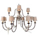 GJ Styles - Eaton Chandelier with Washed Wood and Rust - RL102 - GreatFurnitureDeal
