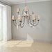 GJ Styles - Eaton Chandelier with Washed Wood and Rust - RL102 - GreatFurnitureDeal