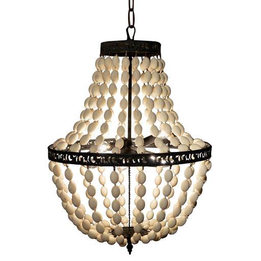 GJ Styles - Empire Wooden Bead Chandelier Small - RL18 - GreatFurnitureDeal