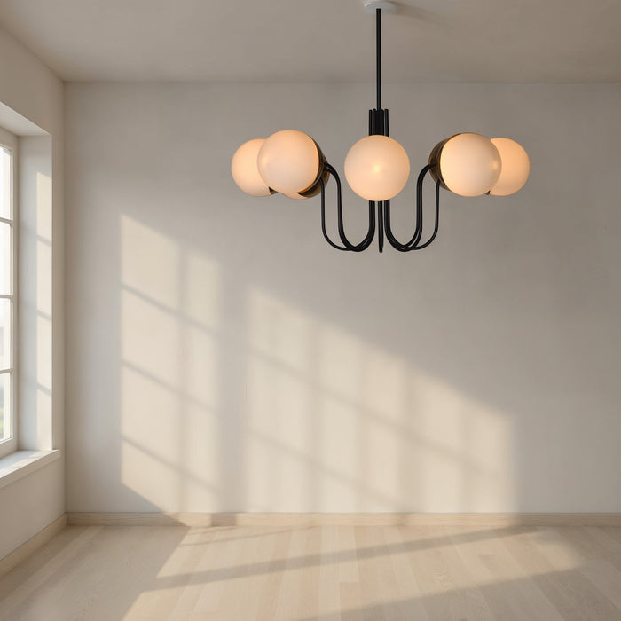 GJ Styles - Lugg Chandelier in Black - RL92 - GreatFurnitureDeal