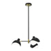 GJ Styles - Portna Chandelier in Brass/Matte Black - RL96 - GreatFurnitureDeal