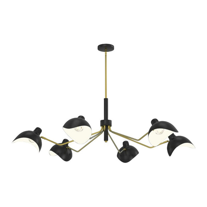 GJ Styles - Middlemarsh Chandelier in Matte Black - RL97 - GreatFurnitureDeal