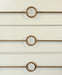 Worlds Away - Roderick Three Drawer Chest With Antique Brass Connected Circle Hardware In Matte Antique White Lacquer - RODERICK AW - GreatFurnitureDeal