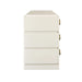 Worlds Away - Roderick Three Drawer Chest With Antique Brass Connected Circle Hardware In Matte Antique White Lacquer - RODERICK AW - GreatFurnitureDeal