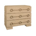 Worlds Away - Roderick Three Drawer Chest With Antique Brass Connected Circle Hardware In Cerused Oak - RODERICK CO - GreatFurnitureDeal