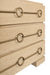 Worlds Away - Roderick Three Drawer Chest With Antique Brass Connected Circle Hardware In Cerused Oak - RODERICK CO - GreatFurnitureDeal