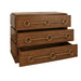 Worlds Away - Roderick Three Drawer Chest With Antique Brass Connected Circle Hardware In Provincial Brown Oak - RODERICK PBO - GreatFurnitureDeal