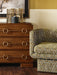 Worlds Away - Roderick Three Drawer Chest With Antique Brass Connected Circle Hardware In Provincial Brown Oak - RODERICK PBO - GreatFurnitureDeal