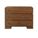 Worlds Away - Roderick Three Drawer Chest With Antique Brass Connected Circle Hardware In Provincial Brown Oak - RODERICK PBO - GreatFurnitureDeal