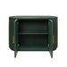 Worlds Away - Roger Two Door Reeded Case With Curved End Cabinet In Painted Hunter Green - ROGER GR - GreatFurnitureDeal