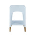 Worlds Away - Ronny Tapered Leg One Drawer Side Table With Antique Brass Foot Caps In Light Blue Lacquer - RONNY LB - GreatFurnitureDeal