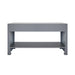 Worlds Away - Rosalind Three Drawer Cane Console Table in Matte Dark Grey Lacquer - ROSALIND GRY - GreatFurnitureDeal