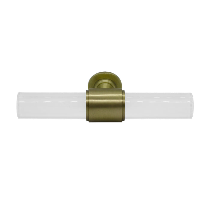 Worlds Away - Acrylic Pole Handle With Antique Brass - RUTHERFORD HABR