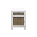 Worlds Away - Ruth Cabinet W Cane Door Front In White Lacquer - RUTH WH - GreatFurnitureDeal