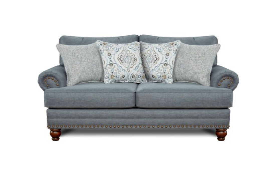 Southern Home Furnishings - Bates Sofa Set in Charcoal - 2820-KP 2821 533 Bates Charcoal - GreatFurnitureDeal