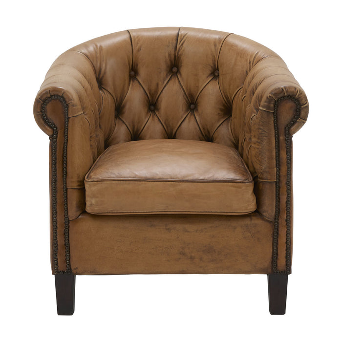 GJ Styles - Burton Tufted Club Chair Antique Buffalo - RA132 - GreatFurnitureDeal