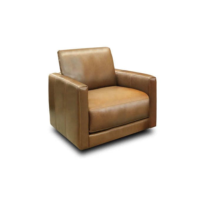 GFD Leather - Raffa Top Grain Leather Contemporary Swivel Armchair - GTRX14-6A