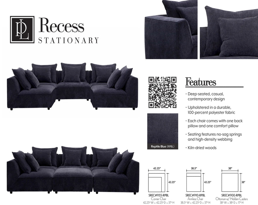 Parker Living - Recess 6 Piece Sectional Sofa in Reptile Blue - SREC-PACK6A-RPBL - GreatFurnitureDeal