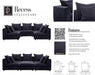 Parker Living - Recess 6 Piece Sectional Sofa in Reptile Blue - SREC-PACK6A-RPBL - GreatFurnitureDeal