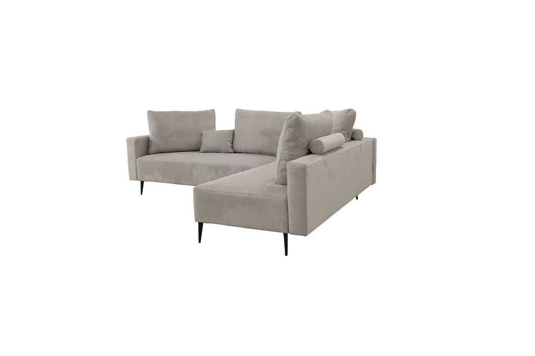 ESF Furniture - Redford Sectional in Beige - REDFORD-SEC