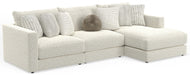 Jackson Furniture - Ritzy 3 Piece Sectional Sofa in Bone/Pearl - 223536-223531-223576 - GreatFurnitureDeal