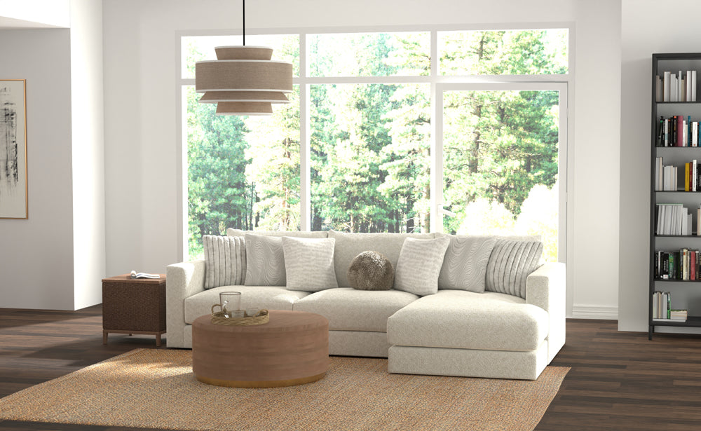 Jackson Furniture - Ritzy 3 Piece Sectional Sofa in Bone/Pearl - 223536-223531-223576 - GreatFurnitureDeal