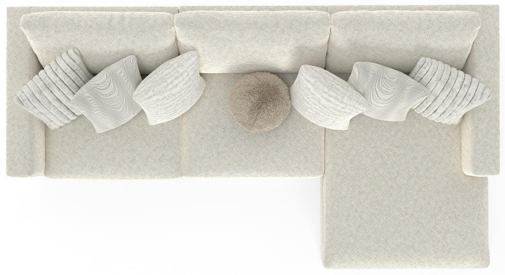 Jackson Furniture - Ritzy 3 Piece Sectional Sofa in Bone/Pearl - 223536-223531-223576 - GreatFurnitureDeal
