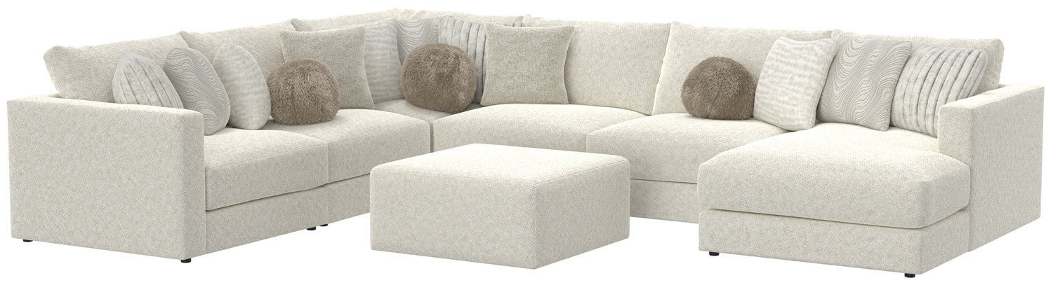 Jackson Furniture - Ritzy 6 Piece Sectional Sofa in Bone/Pearl - 223536-223531-223559-223531-223531-223576 - GreatFurnitureDeal