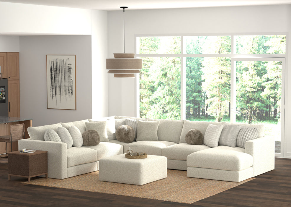 Jackson Furniture - Ritzy 6 Piece Sectional Sofa in Bone/Pearl - 223536-223531-223559-223531-223531-223576 - GreatFurnitureDeal