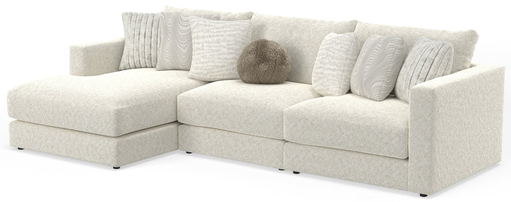 Jackson Furniture - Ritzy 3 Piece Sectional Sofa in Bone/Pearl - 223575-223531-223537 - GreatFurnitureDeal