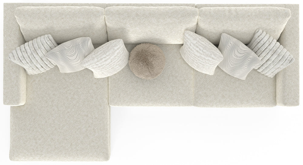 Jackson Furniture - Ritzy 3 Piece Sectional Sofa in Bone/Pearl - 223575-223531-223537 - GreatFurnitureDeal