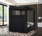 Meridian Furniture - Royal Black Velvet Upholstered King Bed (4 Boxes) - RoyalBlack-K - GreatFurnitureDeal