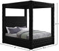 Meridian Furniture - Royal Black Velvet Upholstered King Bed (4 Boxes) - RoyalBlack-K - GreatFurnitureDeal