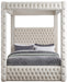 Meridian Furniture - Royal Beige Velvet Upholstered King Bed (4 Boxes) - RoyalCream-K - GreatFurnitureDeal