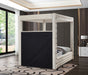 Meridian Furniture - Royal Beige Velvet Upholstered King Bed (4 Boxes) - RoyalCream-K - GreatFurnitureDeal