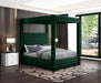 Meridian Furniture - Royal Green Velvet Upholstered Queen Bed (4 Boxes) - RoyalGreen-Q - GreatFurnitureDeal