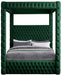 Meridian Furniture - Royal Green Velvet Upholstered Queen Bed (4 Boxes) - RoyalGreen-Q - GreatFurnitureDeal