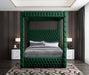 Meridian Furniture - Royal Green Velvet Upholstered Queen Bed (4 Boxes) - RoyalGreen-Q - GreatFurnitureDeal