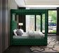 Meridian Furniture - Royal Green Velvet Upholstered Queen Bed (4 Boxes) - RoyalGreen-Q - GreatFurnitureDeal