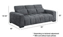 Mariano Furniture - S112 - Chenille Fabric Sofa in Dark Gray - BQ-S112-S - GreatFurnitureDeal