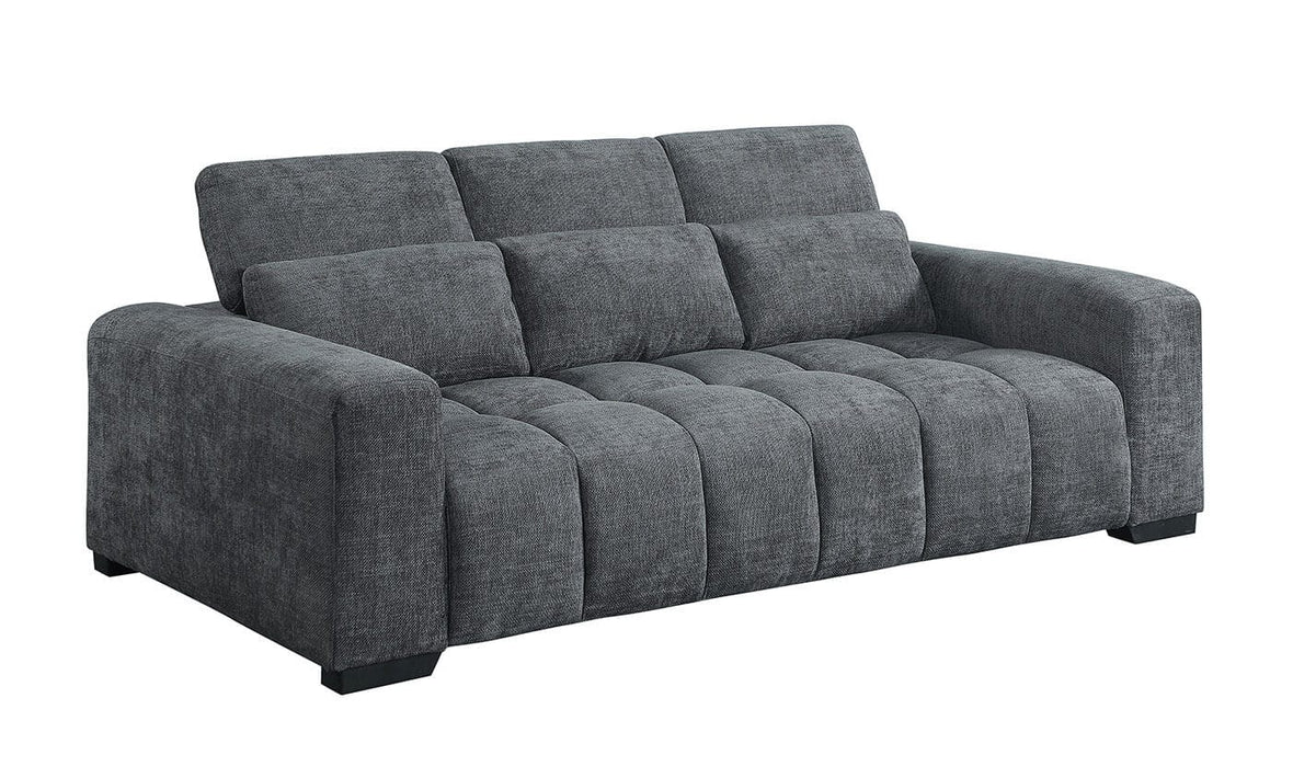 Mariano Furniture - S112 - Chenille Fabric Sofa in Dark Gray - BQ-S112-S - GreatFurnitureDeal