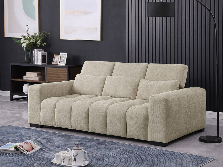 Mariano Furniture - S113 - Chenille Fabric Sofa in Beige - BQ-S113-S - GreatFurnitureDeal